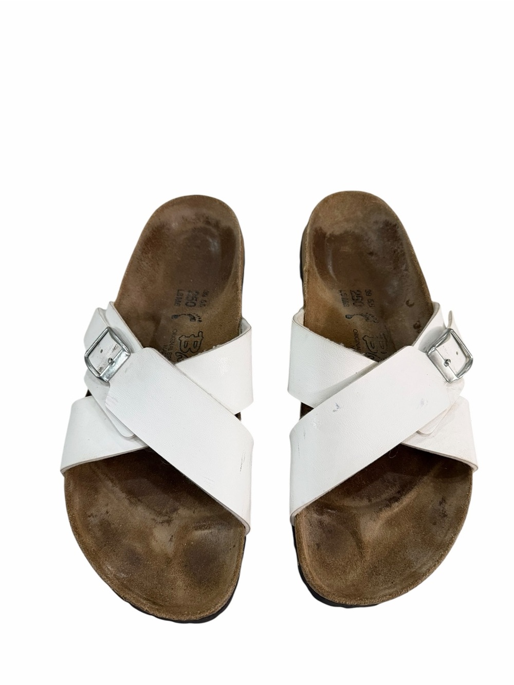 Birkenstock White Women's EU 39 US 8 Betula Leather Criss Cross Sandal S3 - Picture 3 of 7